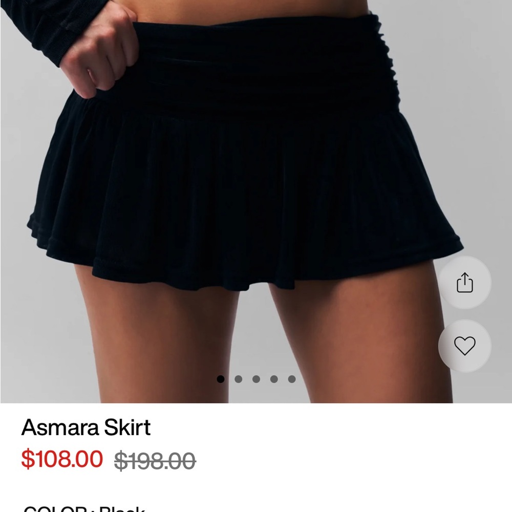 Guizio Asmara Mini Skirt - Black - Picture 4 of 12
